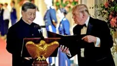 Trump and Xi state dinner: Warmth hides strategic divides
