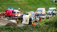 Tourist coach crashes in Swiss Alps